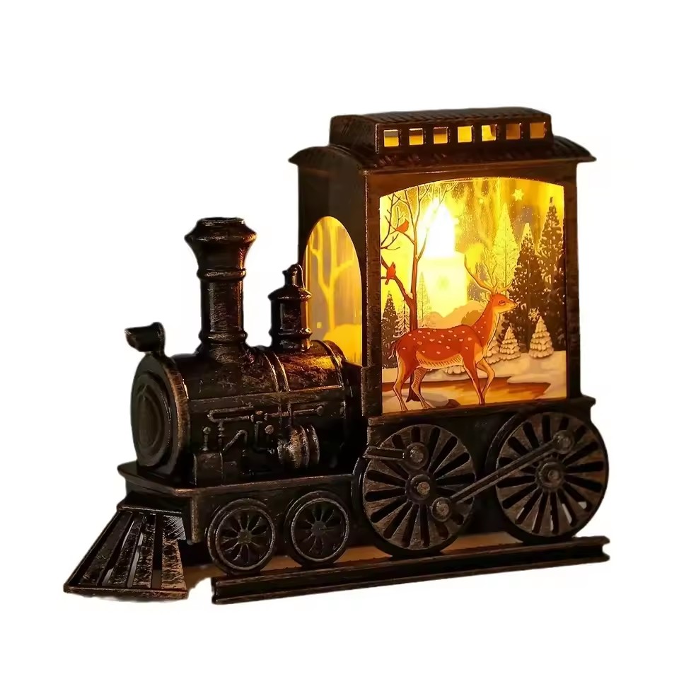 Vintage Things Collection - LED-nachtverlichting Vintage draagbare trein-nachtlamp Op batterijen