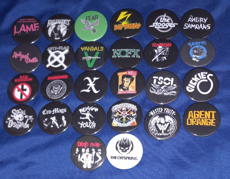 Vintage Collectible Pins - Vintage Amerikaanse punkrockband pinback-knoppen op maat