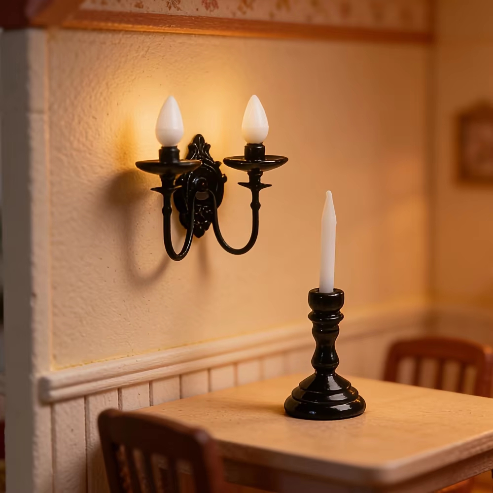 Collectible Vintage Lamps - Vintage Wandlamp Kaars 1:12 Schaal Miniatuur