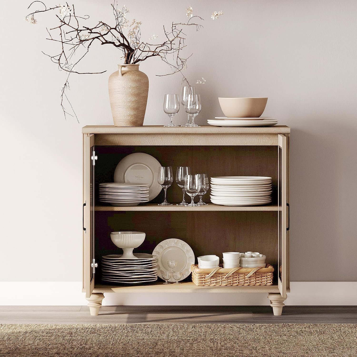 Houten opbergkast met vintage  - Vintage Collectible Glass recensie en prijs