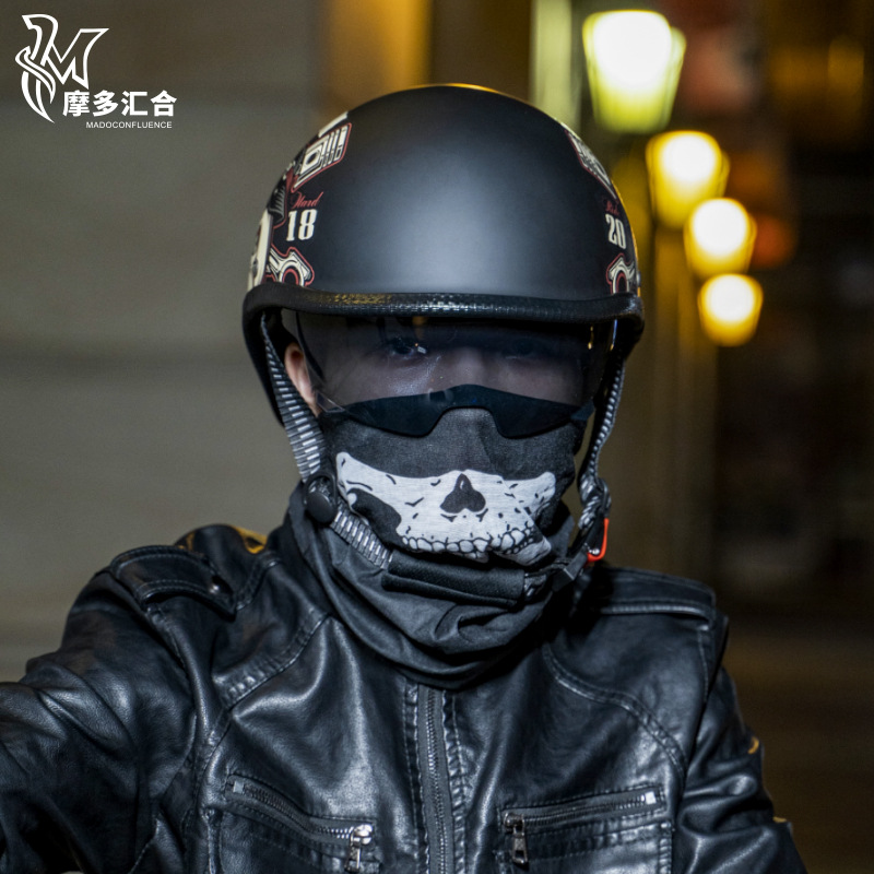 Retro motorhelmen voor heren V - Lens Cap Vintage recensie en prijs