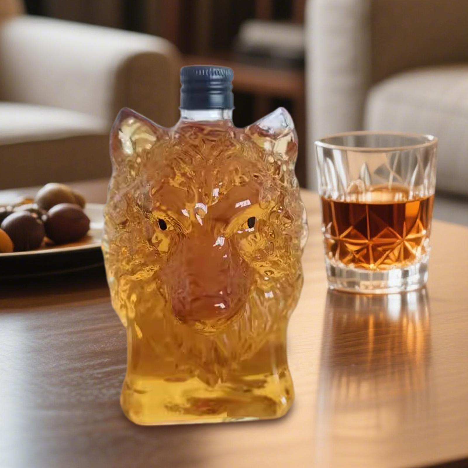 Whiskeyfles Wolfvormige wijnbe - Vintage Collectible Glass recensie en prijs