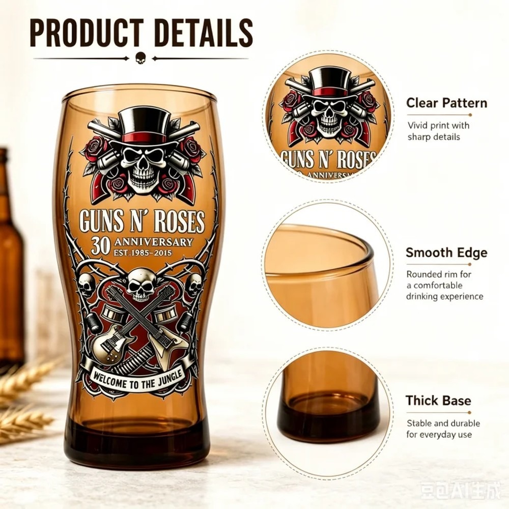 Guns N' Roses Herdenkingsbierm - Vintage Collectible Glass recensie en prijs