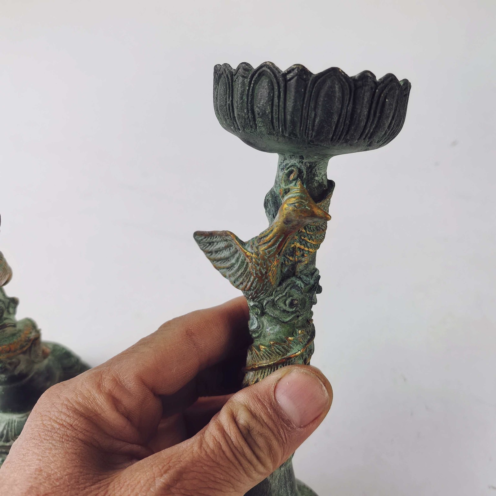 Oud bronzen reliëf, gegraveerd - Collectible Vintage Lamps recensie en prijs