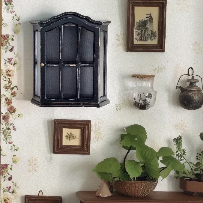 Vintage wandkast van verweerd  - Vintage Collectible Glass recensie en prijs