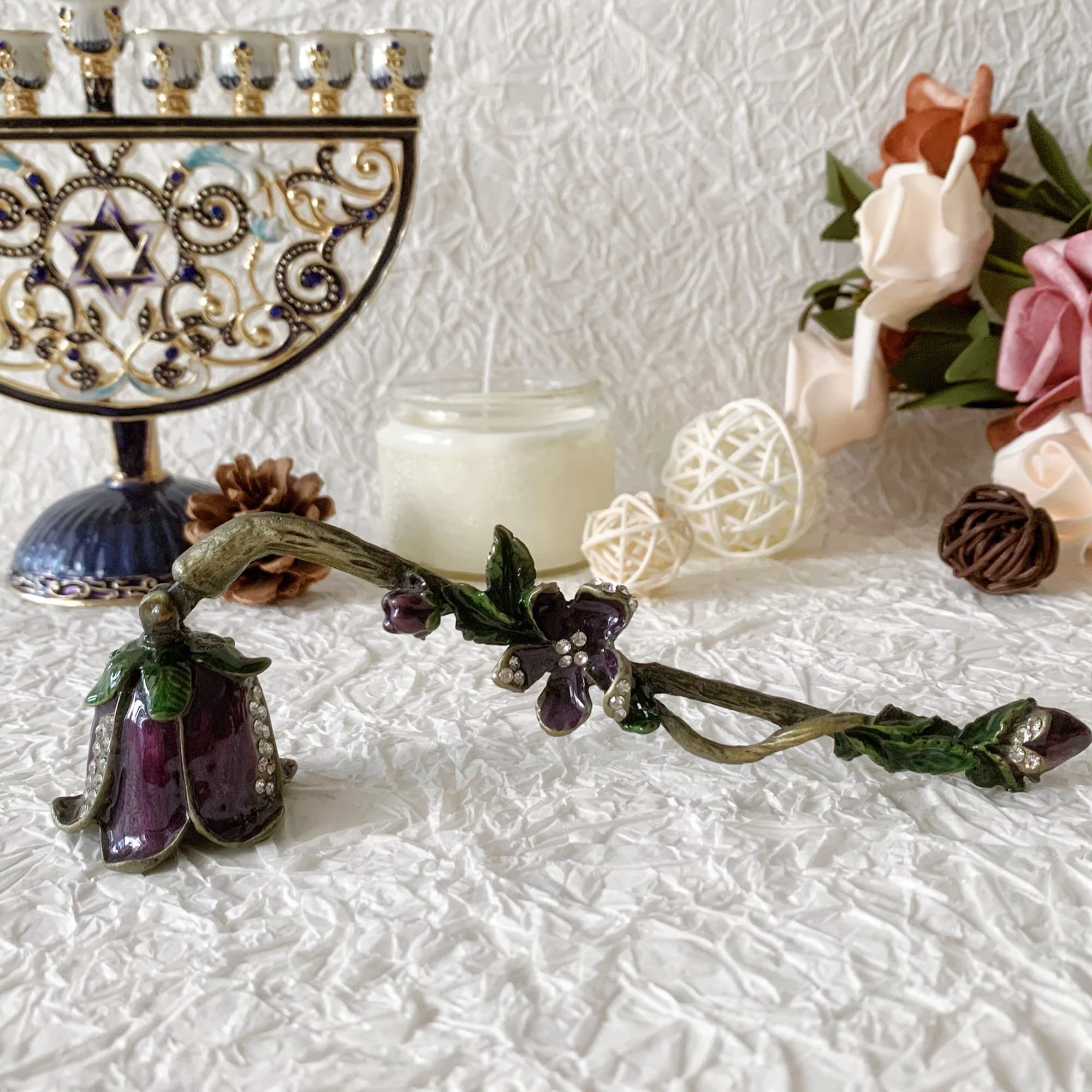 Luxe Menorah Kaarsdover met Bl - Collectible & Vintage Dolls For Wedding recensie en prijs