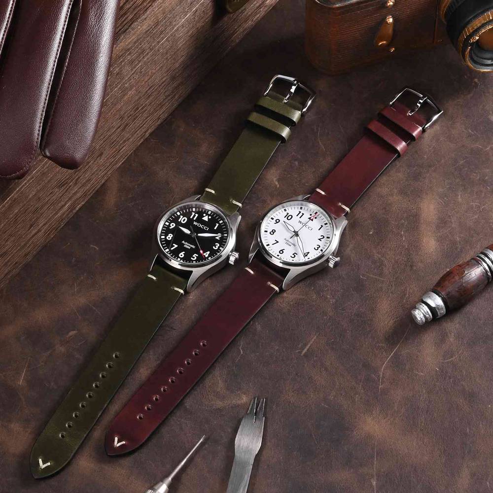 Wocci Olie Wax Lederen Horloge - Vintage Collectible Pins recensie en prijs